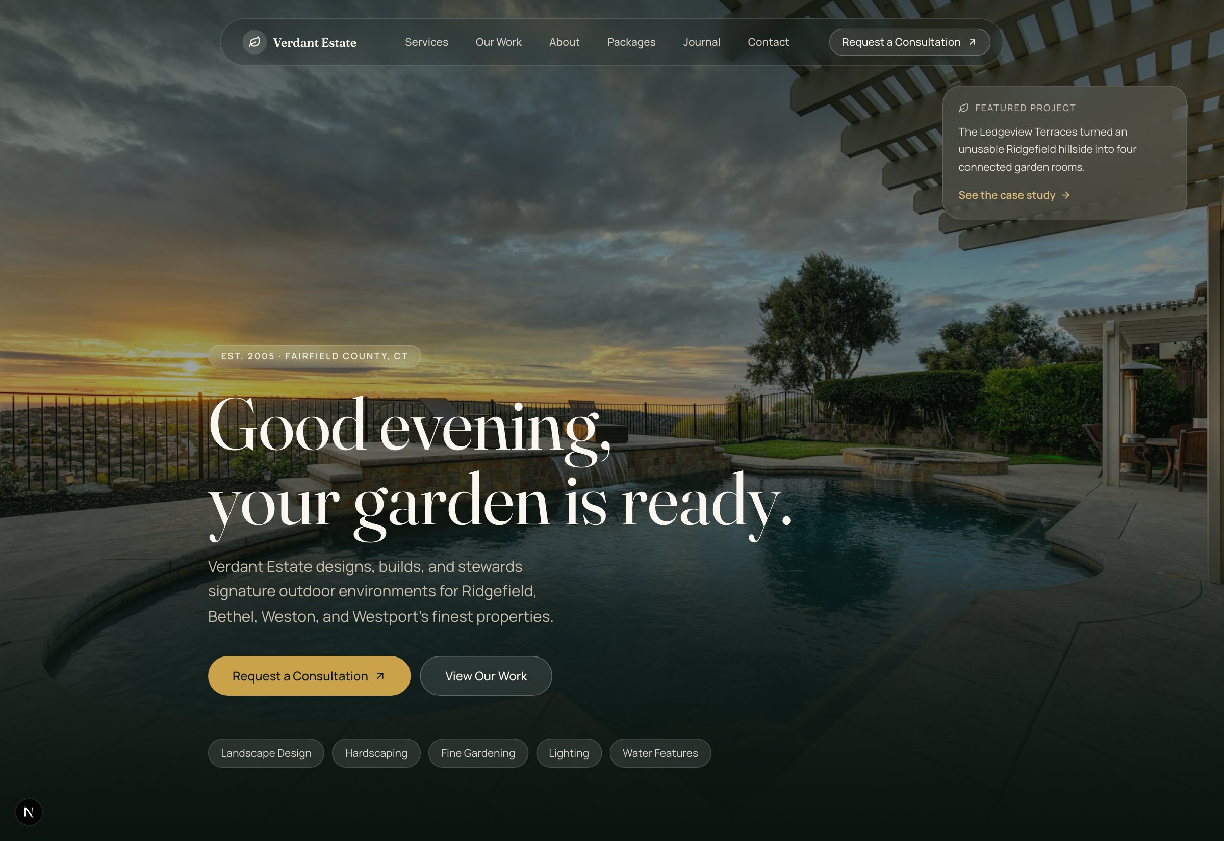 Verdant Estate website